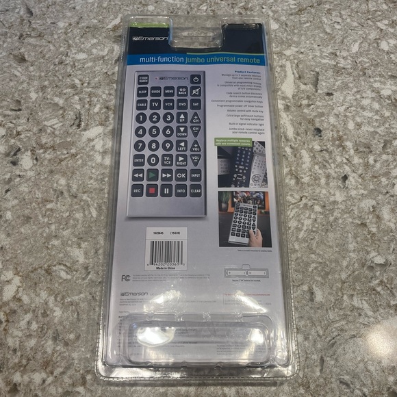 Emerson Universal Television TV Remote Control Jumbo Large Buttons NEW - Picture 5 of 9